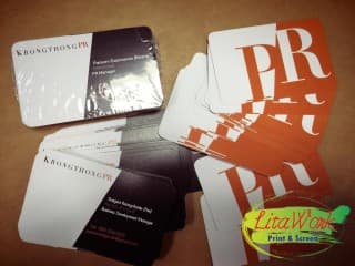 นามบัตร KRONGTHONG PR | รับพิมพ์โบรชัวร์ การ์ด แผ่นพับ นามบัตร ราคาถูก