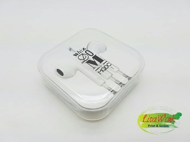 สกรีนกล่องหูฟัง Whiz | รับสกรีนโลโก้ สกรีนราคาถูก งานด่วน ไม่มีขั้นต่ำ