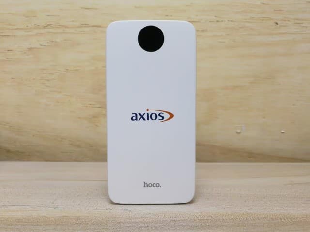 สกรีนพาวเวอร์แบงค์ axios | รับสกรีนโลโก้ ราคาถูก ไม่มีขั้นต่ำ