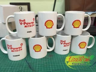 สกรีนแก้ว Shell | รับสกรีนโลโก้ สกรีนราคาถูก งานด่วน ไม่มีขั้นต่ำ