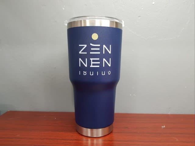 สกรีนแก้ว YETI โลโก้ ZENNEN | รับสกรีนโลโก้ ราคาถูก งานด่วน ไม่มีขั้นต่ำ
