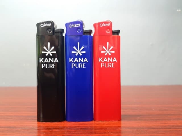 สกรีนไฟเเช็ค KANA PURE | รับสกรีนโลโก้ สกรีนราคาถูก งานด่วน ไม่มีขั้นต่ำ