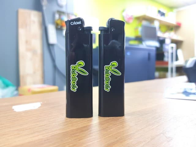สกรีนไฟเเช็ค RabBuds | รับสกรีนโลโก้ สกรีนราคาถูก งานด่วน ไม่มีขั้นต่ำ