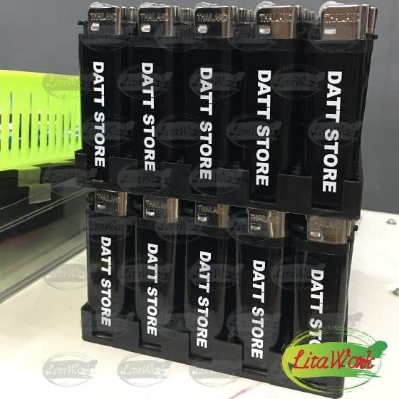 สกรีนไฟแช็ค DATA STORE | รับสกรีนโลโก้ สกรีนราคาถูก งานด่วน ไม่มีขั้นต่ำ
