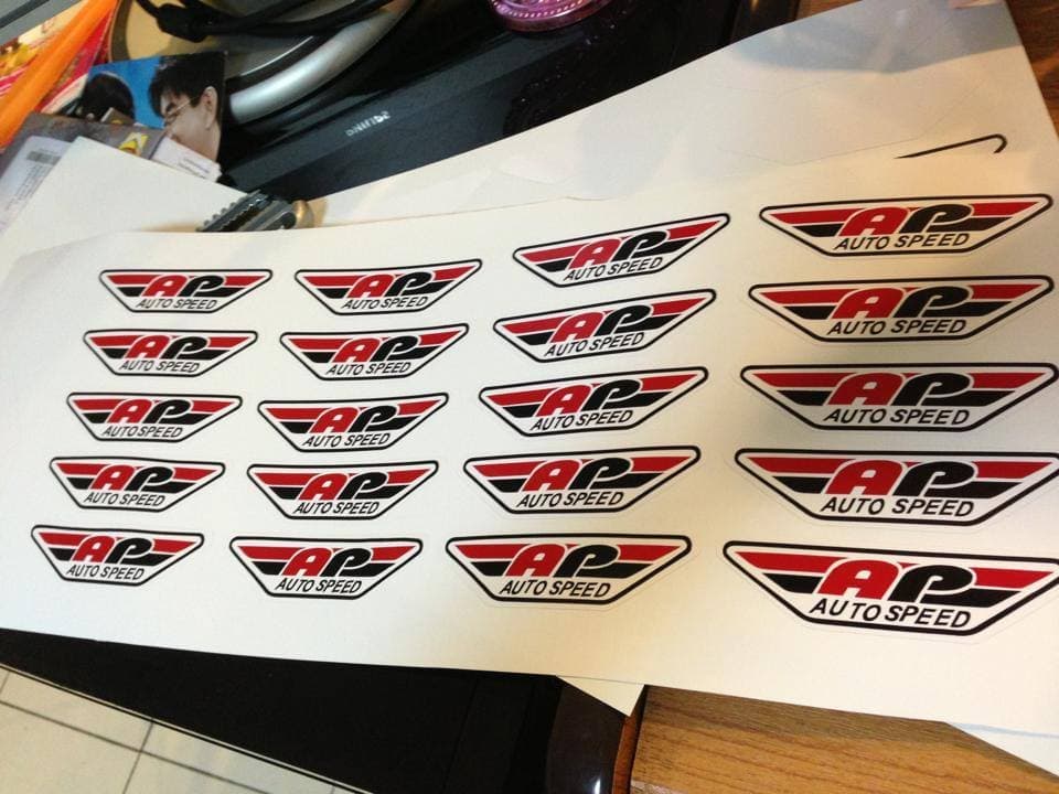 สติ๊กเกอร์ติดมอเตอร์ไซค์ AP Auto Speed | รับพิมพ์สติ๊กเกอร์ไดคัท ถูก ไม่มีขั้นต่ำ